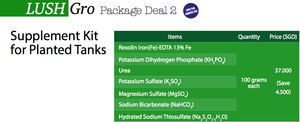 LushGro Package Deal 2: Supplement Kit for Planted Tanks